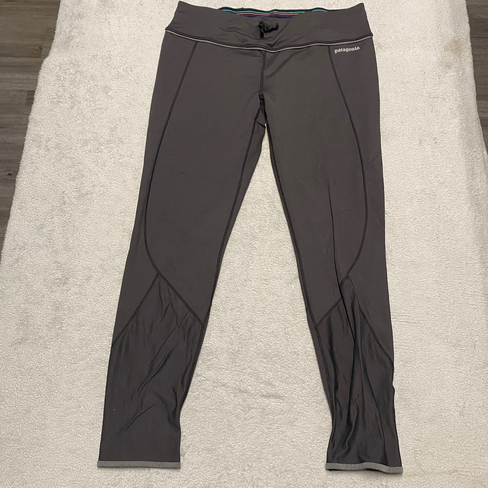 Patagonia Peak Mission Running Tights Womens Large Black Pull On Outdoors